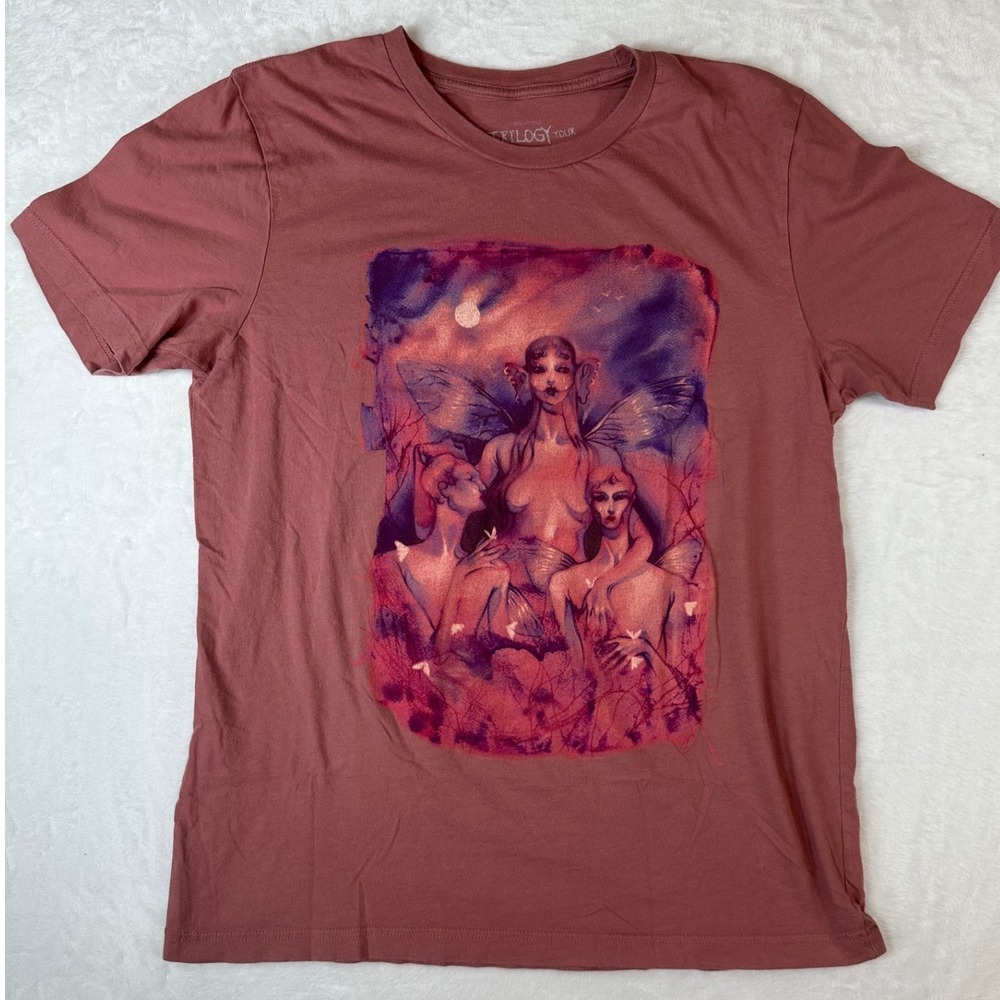 Melanie Martinez The Trilogy Tour T-Shirt Mauve Pink Portals Graphic Tee Large